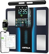 LOFTILLA Scale for Body Weight, BMI, Body Fat, Muscle Mass, 5.4" Display | 8-Electrode Smart Scal...