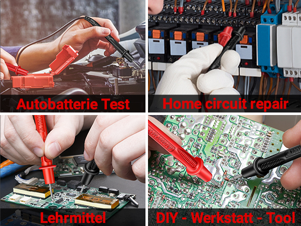 multimeter used in automotive battery testing,home circuit repair,electronic teaching,and DIY