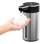 Poaoed Automatic Foaming Soap Dispenser Touchless, 304 Stainless Steel Hand Soap Dispenser, USB R...