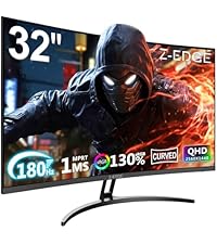 5K Monitor, Z-Edge 40 inch Ultrawide Curved Gaming Monitor, UHD 5120x2160 IPS Computer Monitor, 300 ...