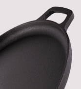 Cuisinel Pre-Seasoned Cast Iron Pizza and Baking Pan (13.5 Inch) Natural Finish, Enhanced Heat Re...