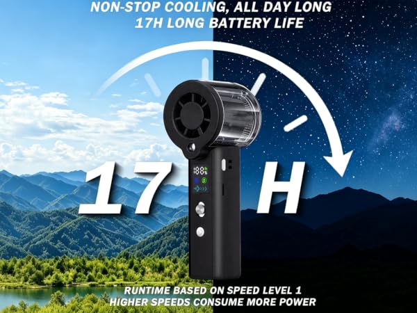 rechargeable handheld fan portable