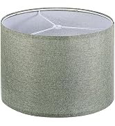 PATIKIL Drum Lamp Shades, 13"x13"x9" Linen Round Lamp Shade for Table Lamps Easy Assembly Lampsha...