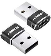 HOWJIM USB to USB C Adapter 2 Pack, USB2.0 Fast Charging Data Transfer,USB C Female to USB2.0 Mal...