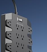 Power Strip,SUPERDANNY 5000 Joules Surge Protector with 13 AC Outlets 2 USB-A & 2 USB-C PD 20W Fa...