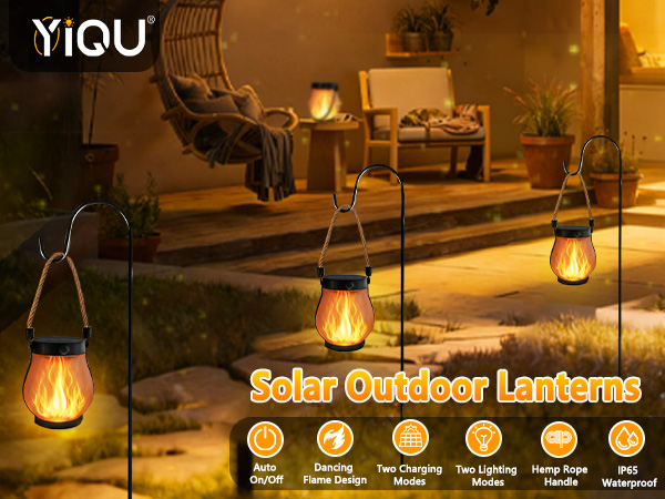 Solar Lantern Lights Outdoor Waterproof