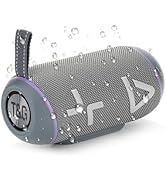 RUQQLA IPX6 Waterproof, Portable Bluetooth Speaker with Stereo Sound, Wireless Speakers with RGB ...