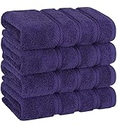 American Soft Linen Hand Towels, Hand Towel Set of 4, 100% Turkish Cotton Hand Towels for Bathroo...