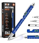 BIIB Gifts for Men, 9 in 1 Multitool Pen Stocking Stuffers for Adults Men, Anniversary Birthday G...