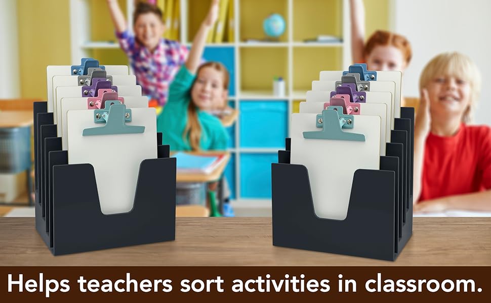 Helps teacher sort activities in classroom