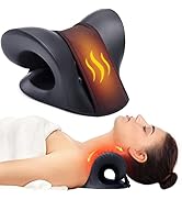 Neck Stretcher for Neck Pain Relief, Heated Cervical Traction Device Pillow with Graphene Heating...