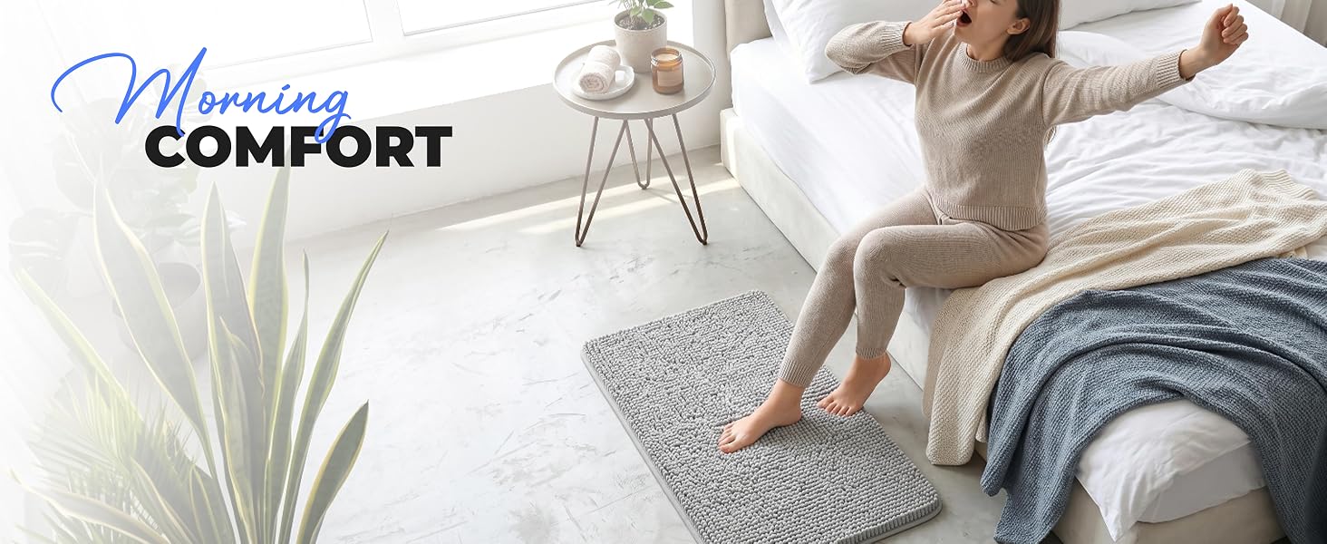 Shaggy Bath Mat Rug For Bathroom Cotton