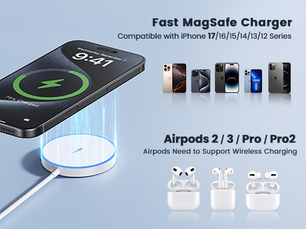 Portable MagSafe charger for iPhone