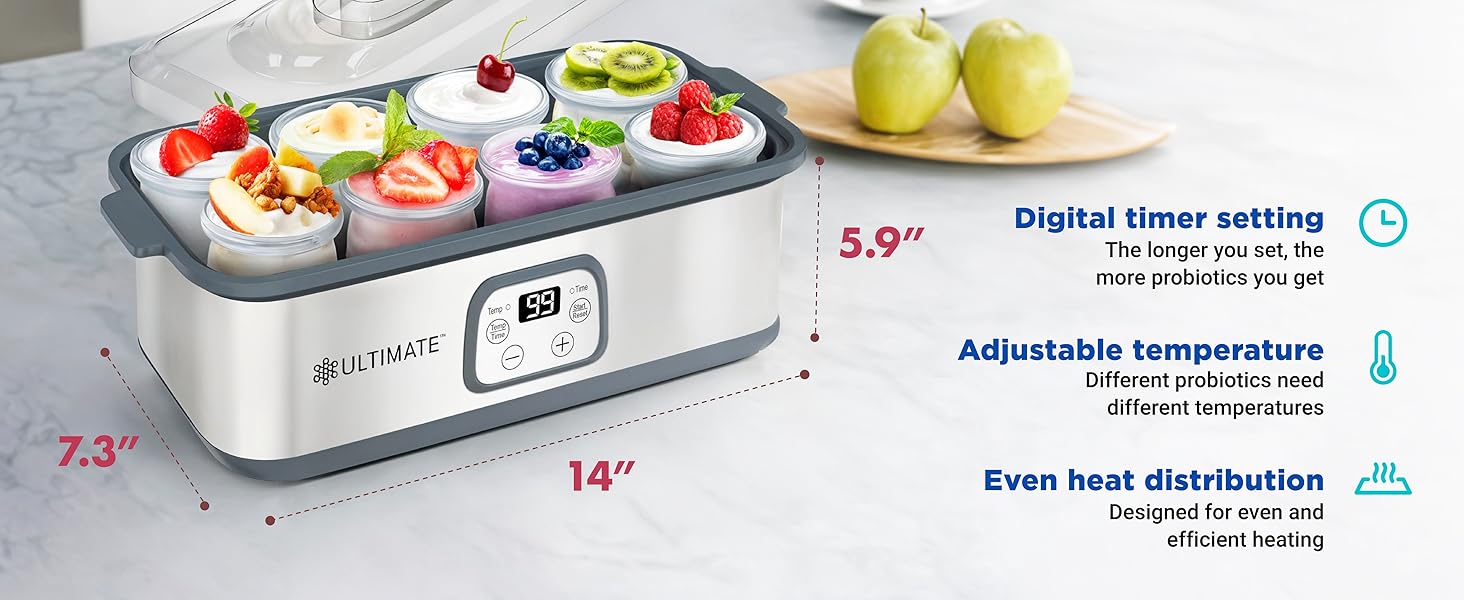 Digital Timer Setting, Adjustable Temperature Control &amp;amp;amp;amp; Even Heat Distribution.