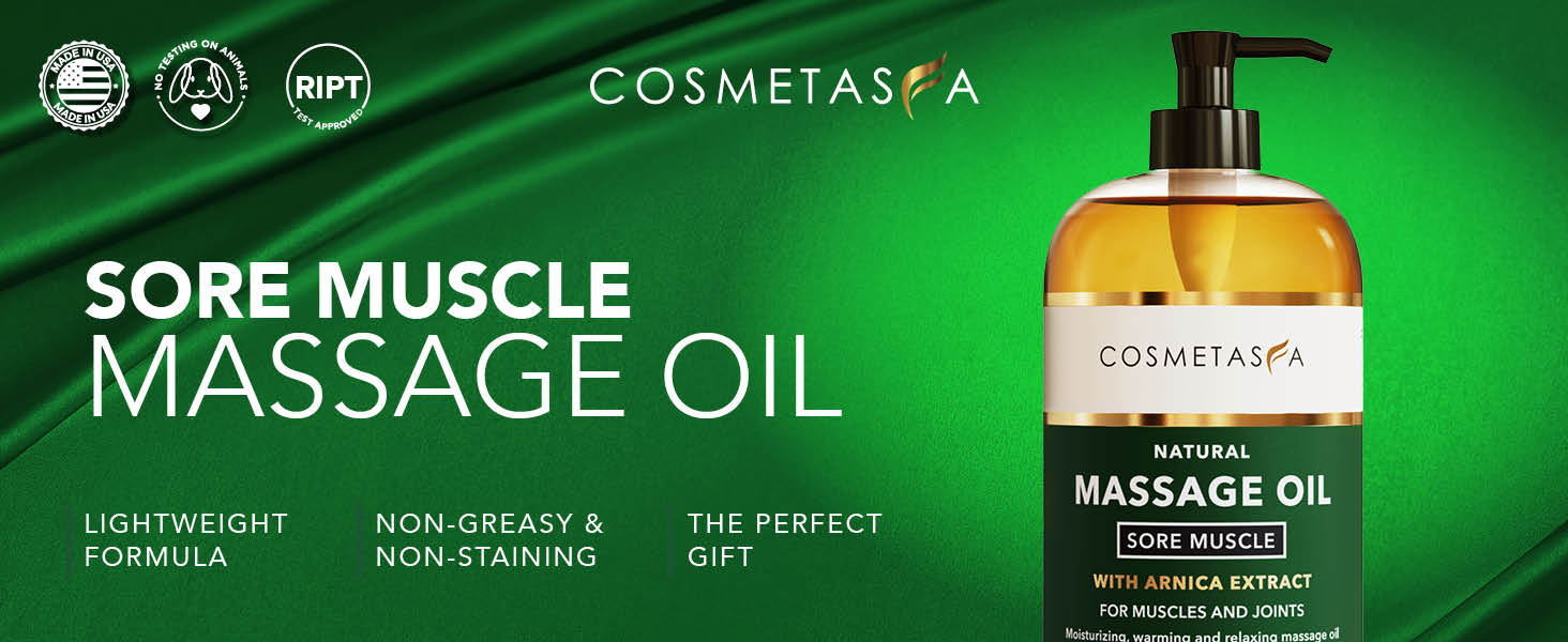 cosmetasa sore muscle massage oil for massage therapy
