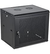 Tedgetal 9U Wall Mount Server Cabinet Network Rack Vented Enclosure Locking Door