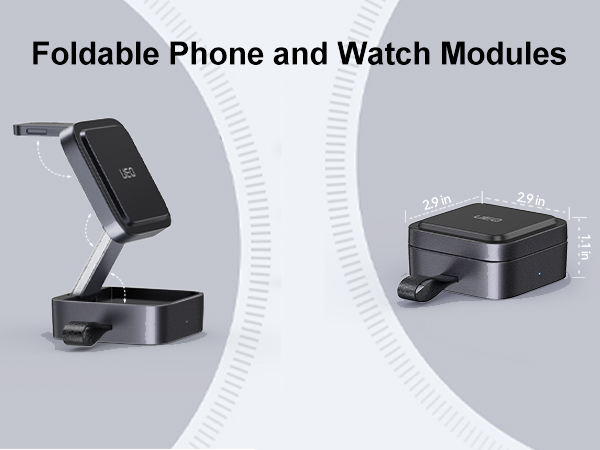 foldable 3 in 1 wireless charging station