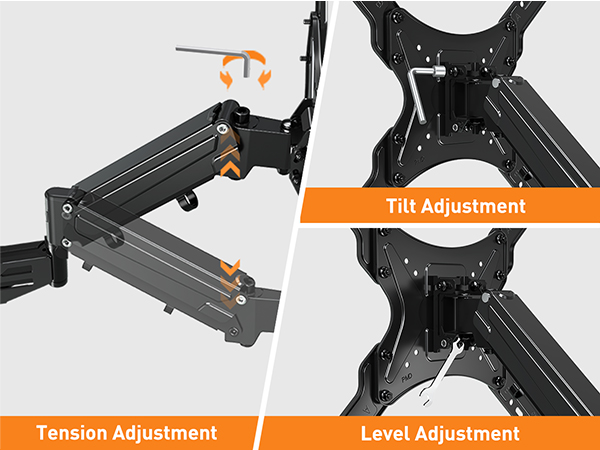 Height Adjustable TV Wall Mount
