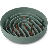 Coomazy Silicone Slow Feeder Dog Cat Bowls, Interactive Puzzle Toy for Pets Food Training, Keeps ...