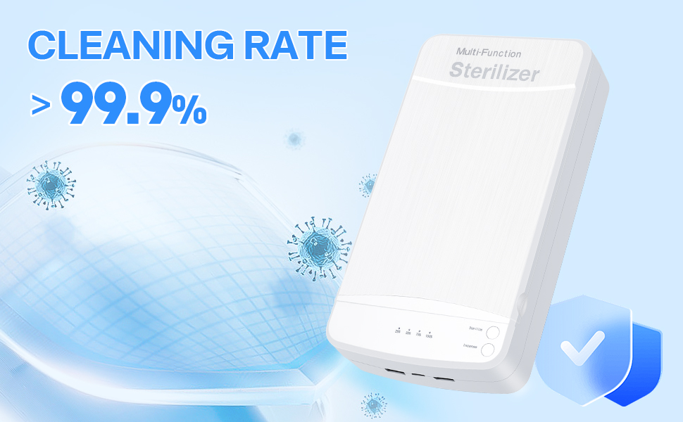 blue light nail tool cleaner