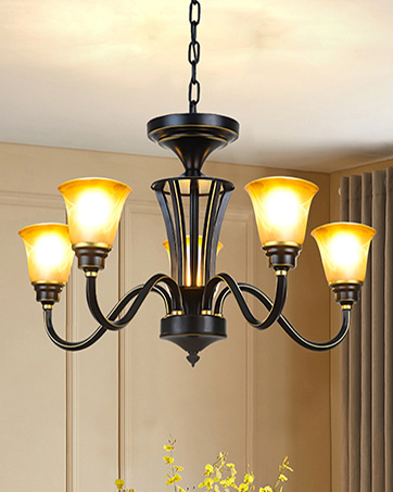 Cracks Amber Glass Shade