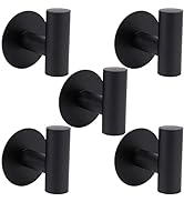 TocTen Bath Towel Hook, Strong Self Adhesive Robe Hook, SUS 304 Stainless Steel Stick on Wall Coa...