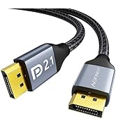 AGFINEST Certified DisplayPort 2.1 Cable 6ft (Supports 2K 240Hz, 4K 240Hz, 8K 60Hz), DP 2.1 Cord ...