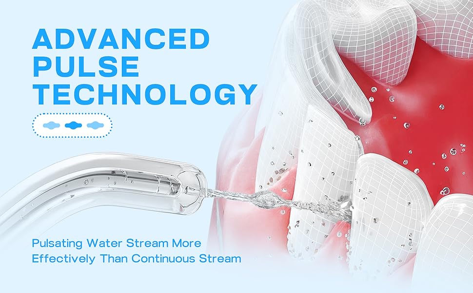 TBPO cordless water flosser using advanced pulse technology for deep cleaning and plaque removal