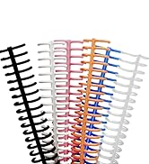 Rayson Click Binding Spines, 34-Hole Click Binding Ring for A4 and U.S. Letter Size Paper, Multi-...