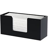 1Pack Paper Towel Dispenser Countertop, Acrylic Paper Towel Holder, Black Napkin Holder for Kitch...