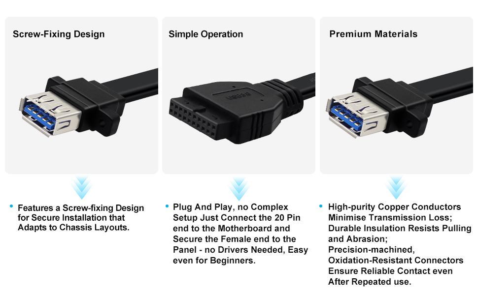 2 port usb 3.0 front panel cable