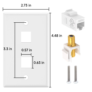 VCE Ethernet Coax Wall Plate 