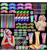 OLUPP Glow in the Dark Party Supplies, 264 PCS Light Up Party Favors with LED Glasses,Glow Sticks...