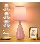 bdayanx Small Bedside Table Lamp for Bedroom - Reading Desk Lamp with 3 Color Temperatures,15.5" ...