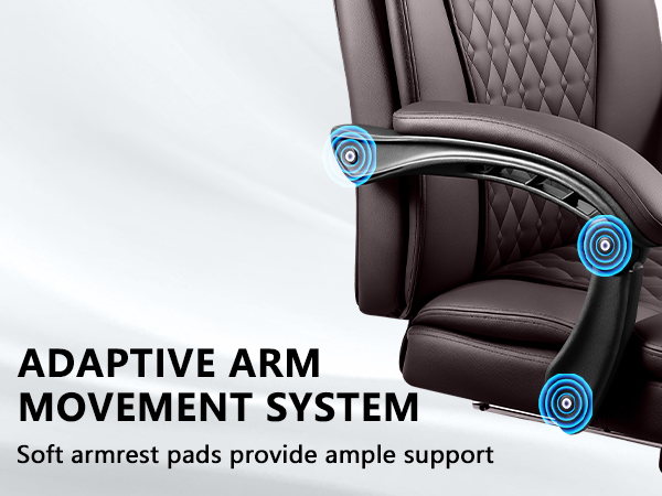 Executive Big and Tall Office Chair with Foot Rest Computer Office Chair with Adjustable Headrest 