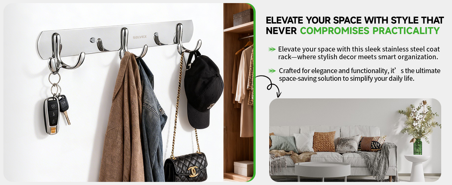 Hat and Coat Wall Mount Rack