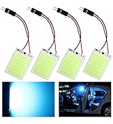 Everbright Led Dome Panel Light Bulb,led Interior Lights for Trucks,Super Ice Blue COB 24-SMD Aut...