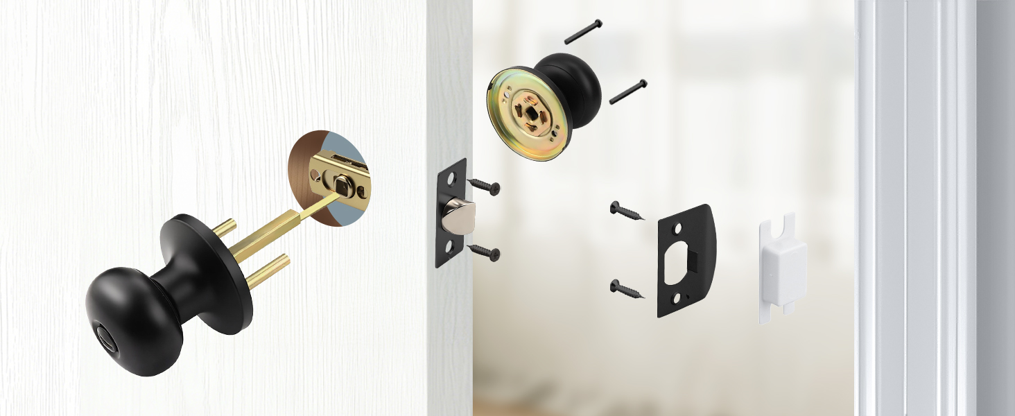 Black Door Knobs