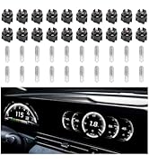 20PCS T5 17 57 79 86 Halogen Instrument Cluster Bulbs with 20PCS Bulb Sockets,12V Dash Light Bulb...