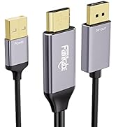 fairikabe Active HDMI to Displayport Cable 4K@60Hz [6.6FT/2M, Uni-Directional], HDMI in to DP Out...