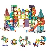 Contixo STEM Building Toys - 110 pcs Marble 3D Magnetic Run Tiles Learning Stacking Educational B...