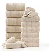 18 Piece Family Bath Towel Set Include 6 Bath Towels,6 Hand Towels and 6 Washcloths Soft Bathroom...