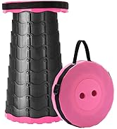 Doseno Upgraded Foldable Stool Thickened, Portable Collapsible Stool Retractable Stool for Fishin...