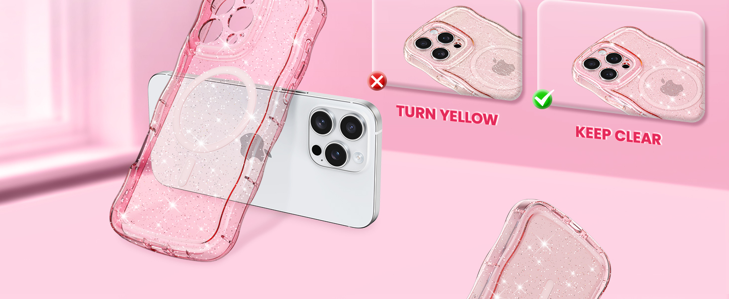 crystal Clear case transparent case magnetic case glitter case Glossy case cute case aesthetic case
