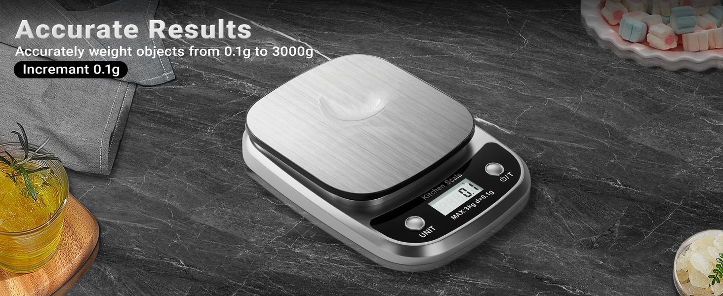 Professional Digital Food Kitchen Scale 3000g/0.1g Accurate