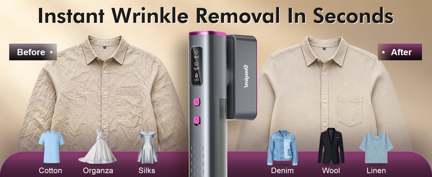 INSTANT WRINKLE REMOVAL FOR ALL FABRICS