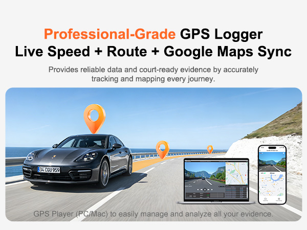 Dash Cam Front and Rear Inside with GPS