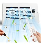 Smart Register Booster Fan for 6" x 10" Vents, 10-Speed AC Heating Cooling Vent Fan with 2 Scent ...
