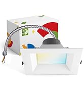 ASD Commercial LED Downlight 8 Inch, Square Power Adjustable Downlights 16/22/26/30/35W, Canless ...