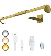 MIOBLUE Picture Light with Remote and Timer, 13.8in Rechargeable Picture Light with 3 Color Modes...